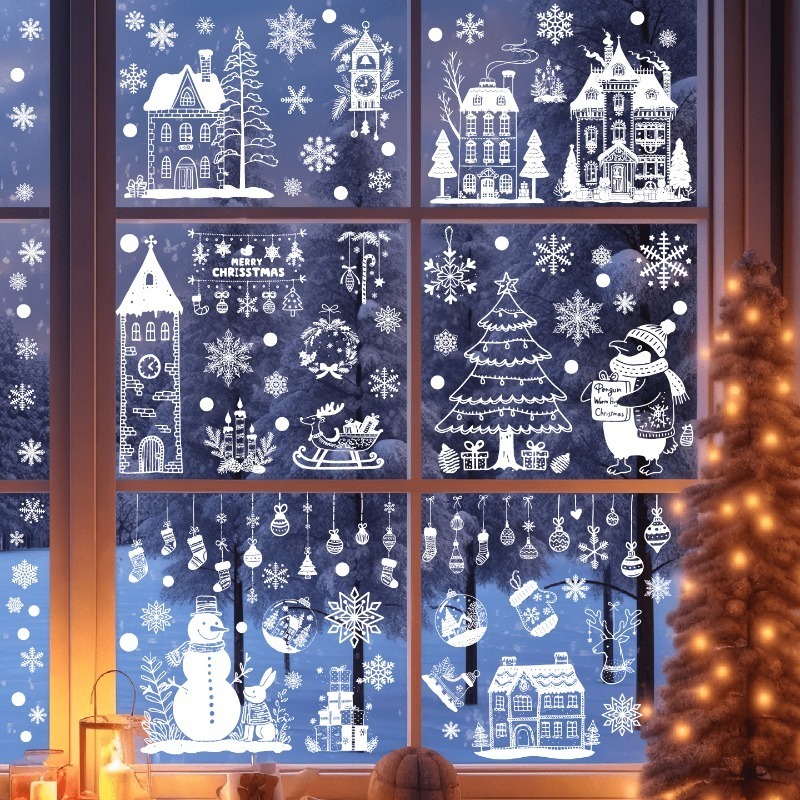 Sticker Sheet Set - 9 Sheets/set of New Christmas Static