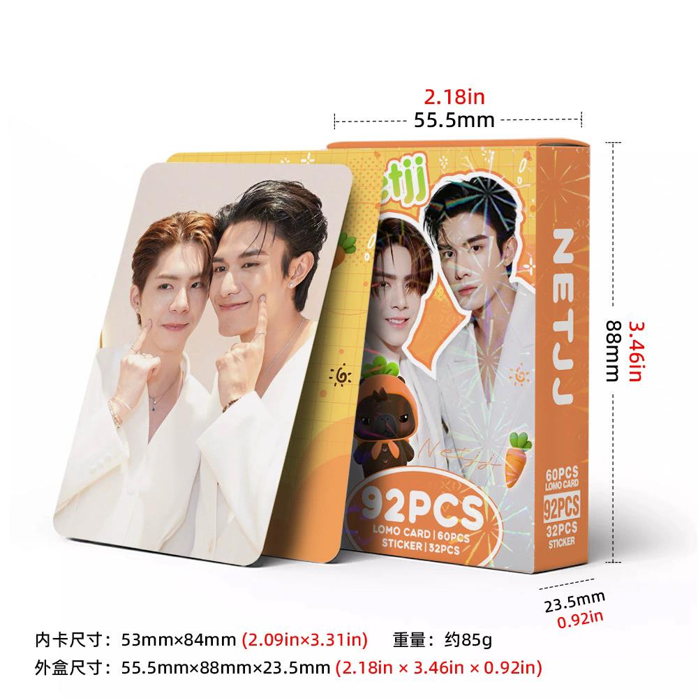 92Pcs/Set NetJJ Thai BL Actor  - Sticker Sheet Set 评论和价格