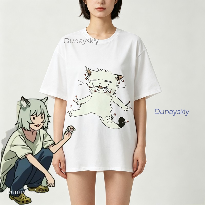 YesOk Chainsmoker Cat Yaniko S - Anime Merchandise T Shirt 评论和价格