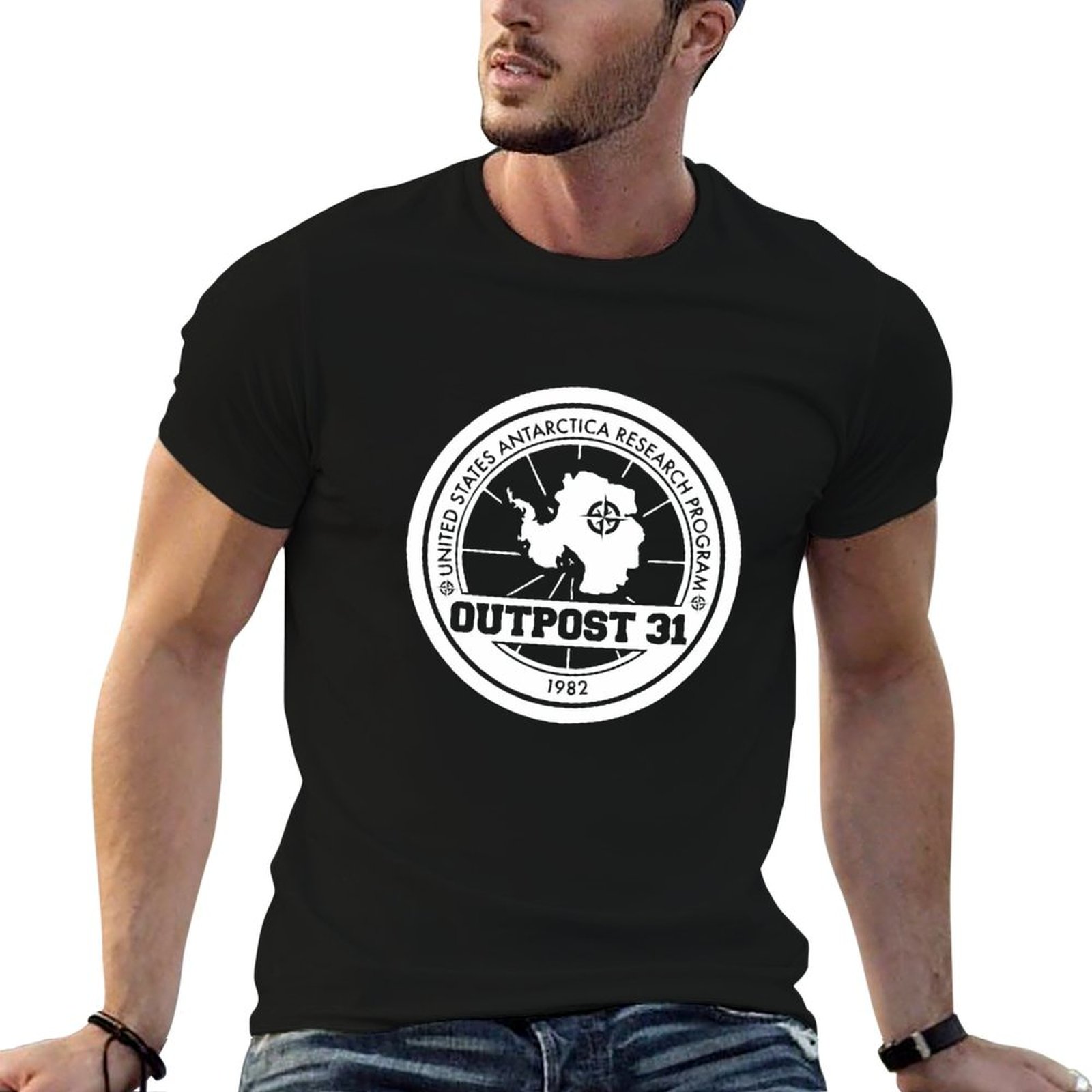 Outpost 31 Logo MERCHANDISE T- - Anime Merchandise T Shirt 评论和价格