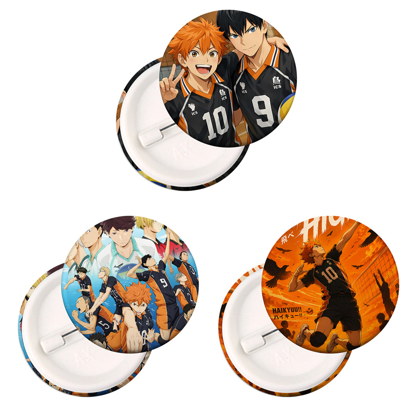 Haikyuu Anime Badge Cartoon Fi - Pin Button Badge 评论和价格