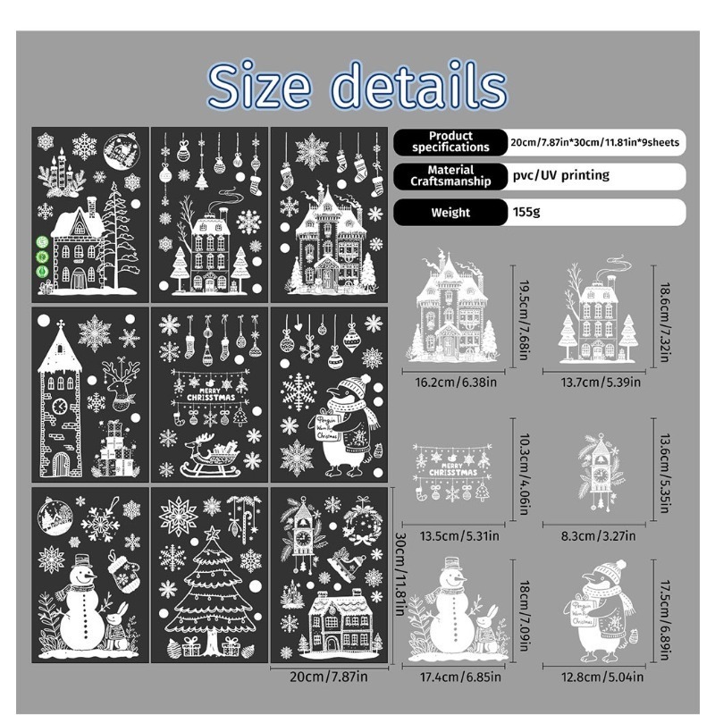 9 Sheets/set of New Christmas  - Sticker Sheet Set 评论和价格
